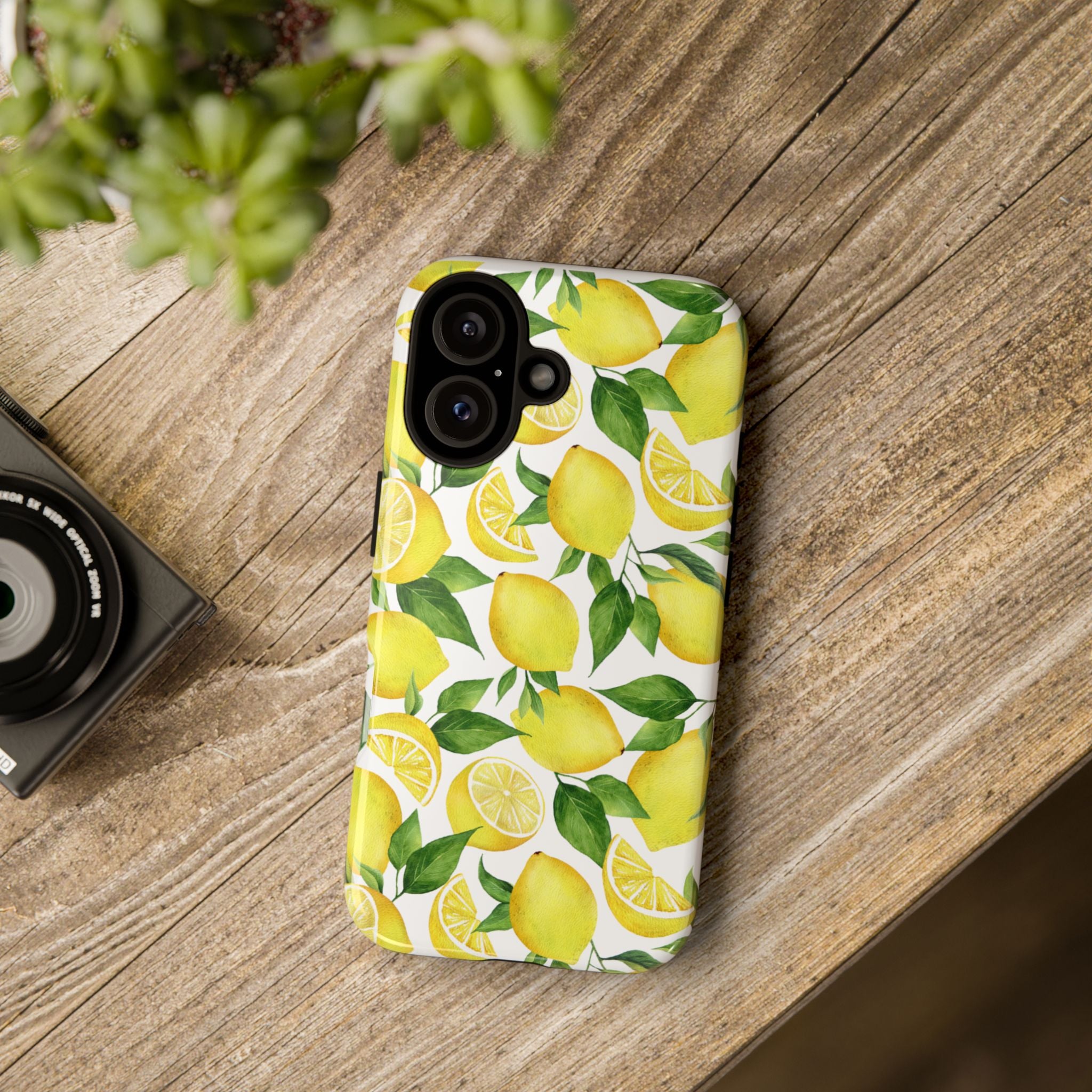 Vibrant Lemon Phone Case | Tough Cases, Citrus Phone Cover, Summer Vibe Accessories, Fruit Pattern Case, Gift for Her