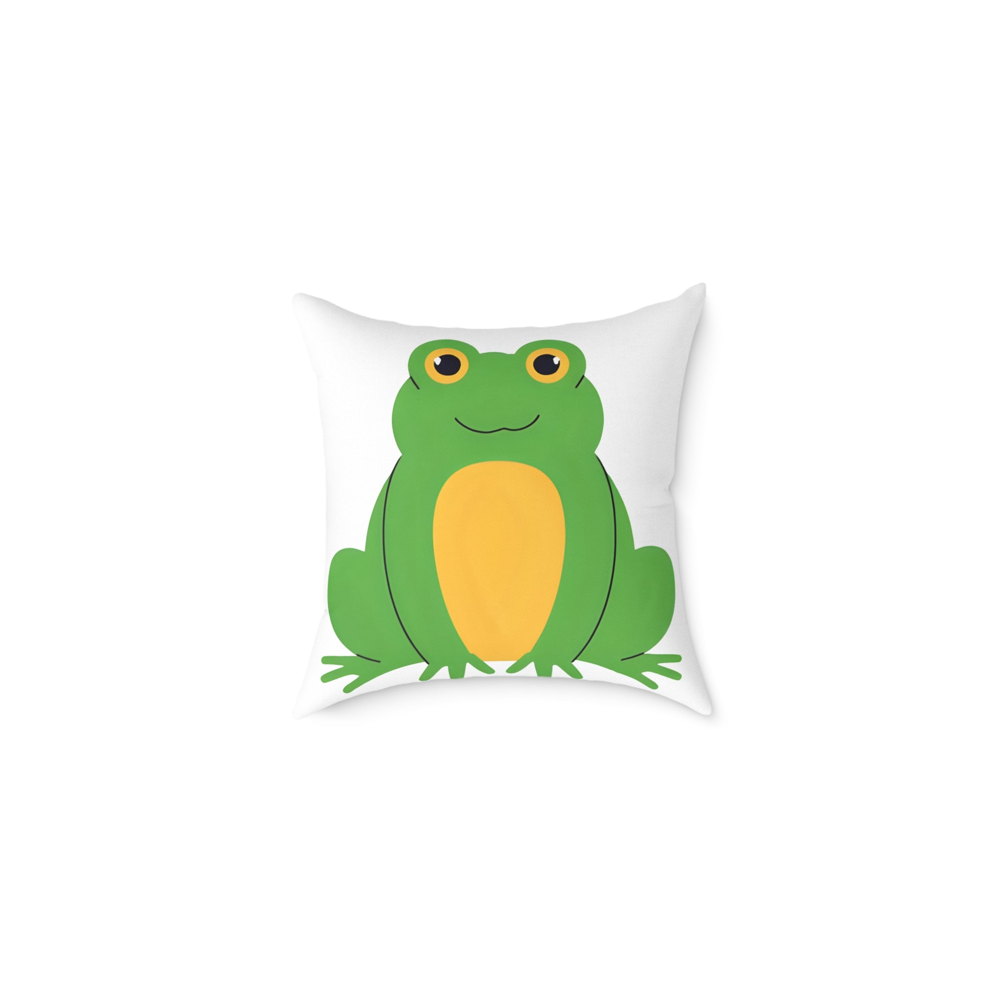 Frog-Themed Decorative Pillow, Fun Home Decor, Animal Pillow, Kid's Room Accent, Gift for Nature Lovers