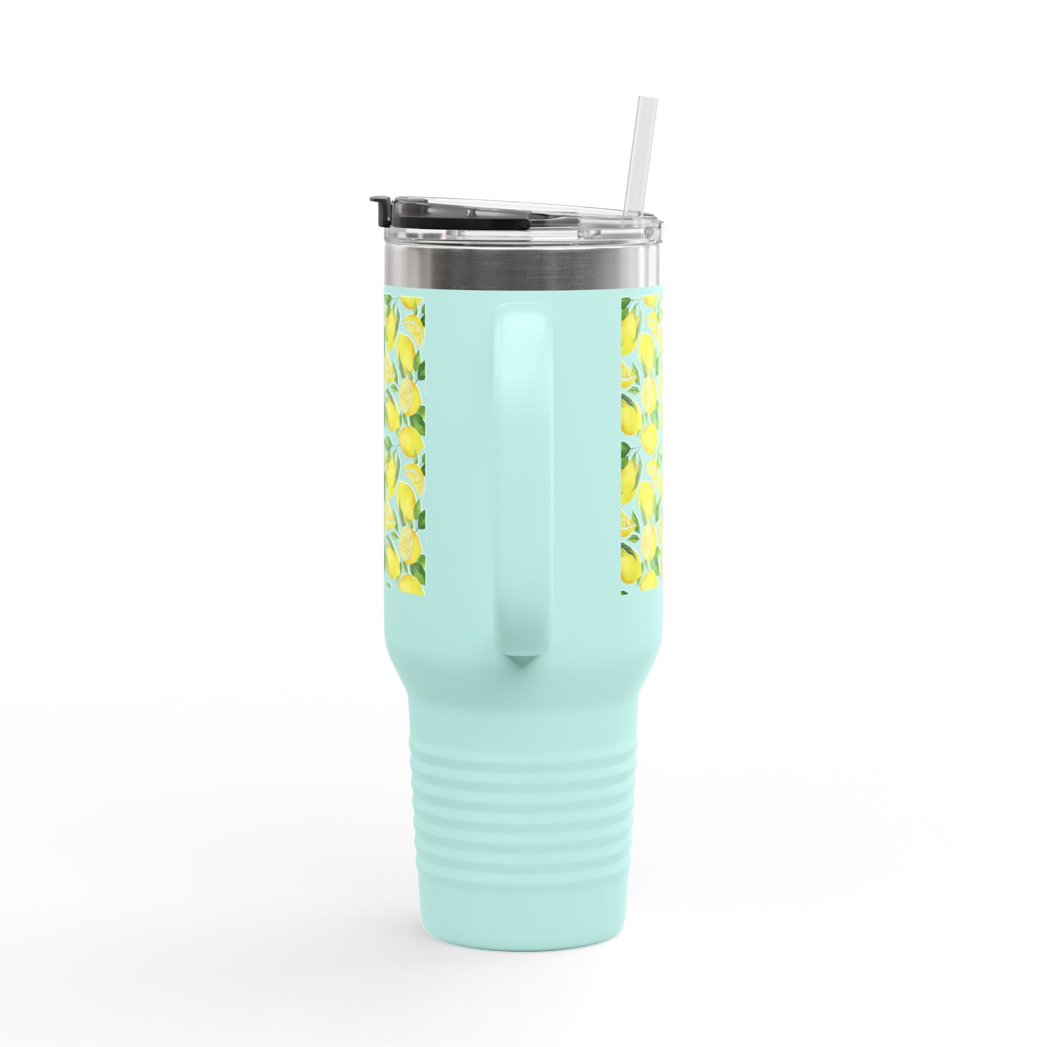 Lemon Blossom Insulated Travel Mug | 40oz | Perfect for Gifts, Eco-Friendly, Summer Vibes, Tea, Coffee, Outdoor Adventures, Beach