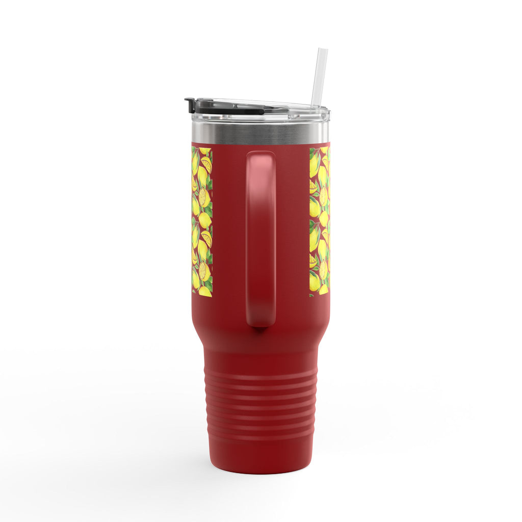 Lemon Blossom Insulated Travel Mug | 40oz | Perfect for Gifts, Eco-Friendly, Summer Vibes, Tea, Coffee, Outdoor Adventures, Beach