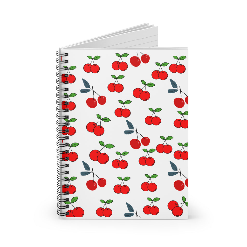Cherry Blossom Spiral Notebook - Perfect for School, Journaling, or Gifts, Cute Stationery for Students, Teachers, Red Cherry Design, [...]