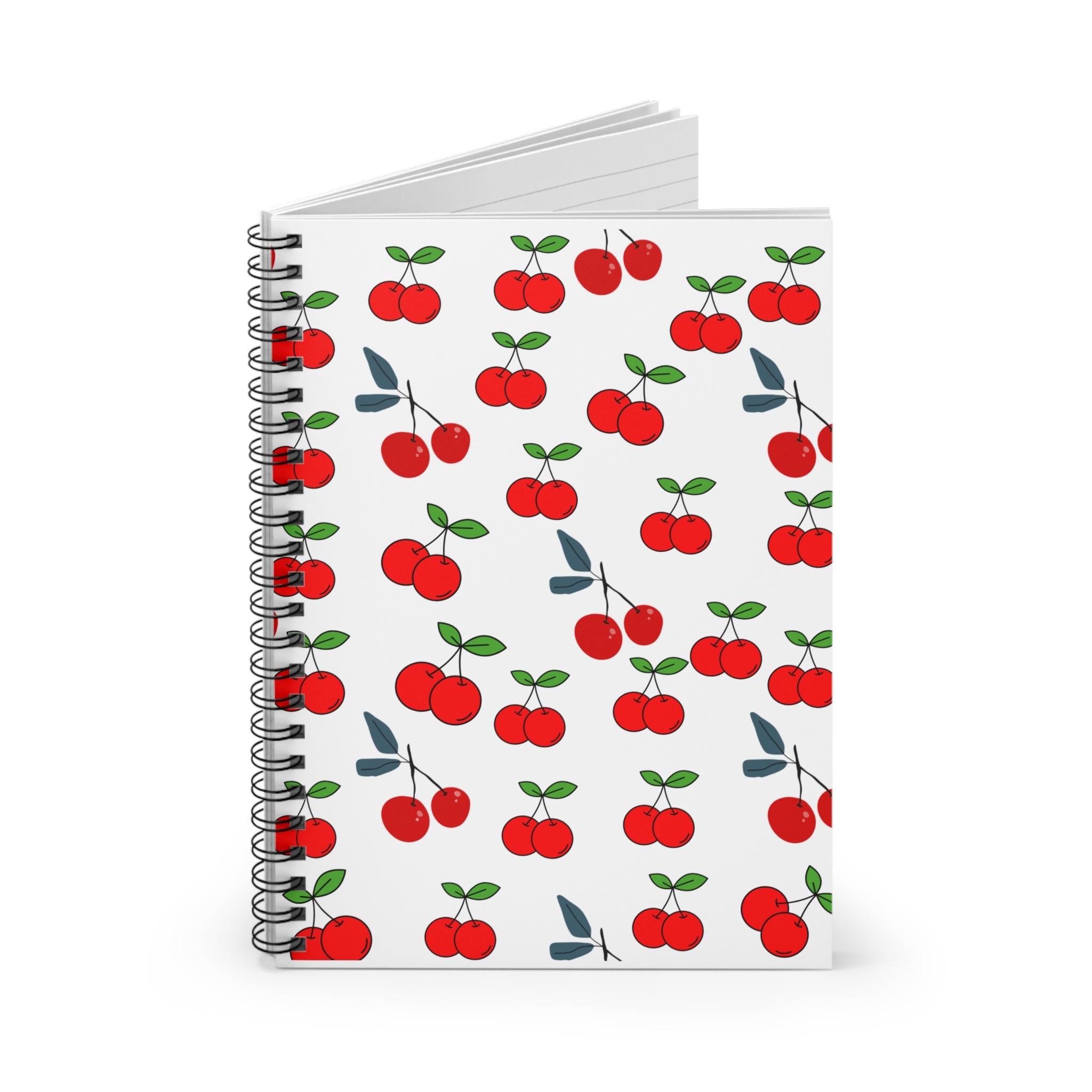 Cherry Blossom Spiral Notebook - Perfect for School, Journaling, or Gifts, Cute Stationery for Students, Teachers, Red Cherry Design, [...]