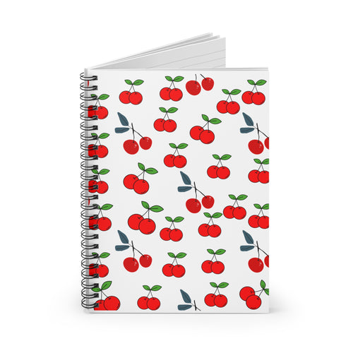 Cherry Blossom Spiral Notebook - Perfect for School, Journaling, or Gifts, Cute Stationery for Students, Teachers, Red Cherry Design, [...]