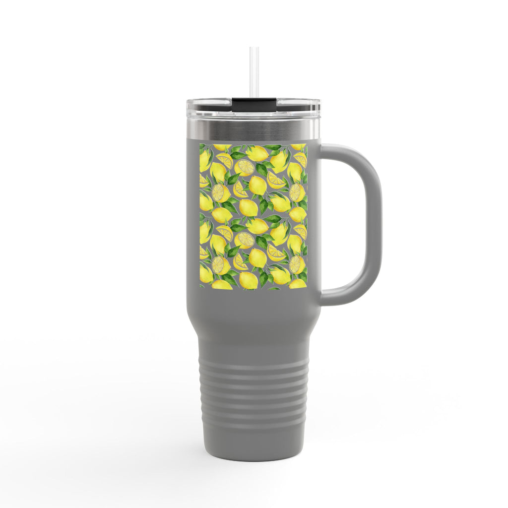 Lemon Blossom Insulated Travel Mug | 40oz | Perfect for Gifts, Eco-Friendly, Summer Vibes, Tea, Coffee, Outdoor Adventures, Beach