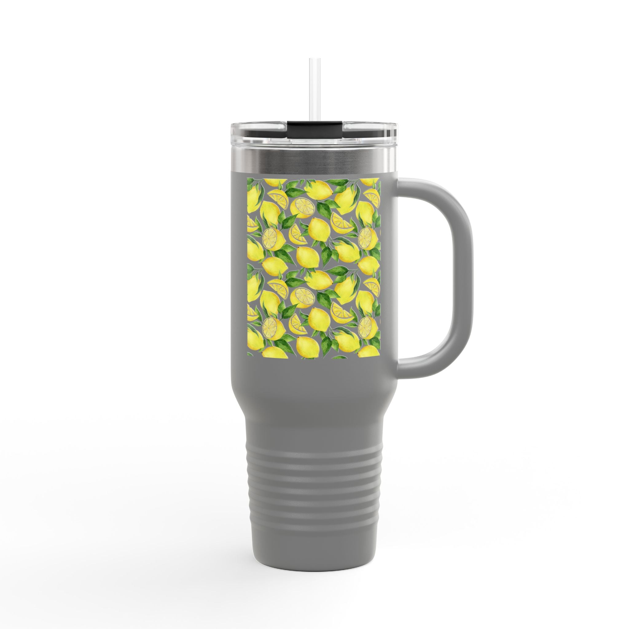 Lemon Blossom Insulated Travel Mug | 40oz | Perfect for Gifts, Eco-Friendly, Summer Vibes, Tea, Coffee, Outdoor Adventures, Beach