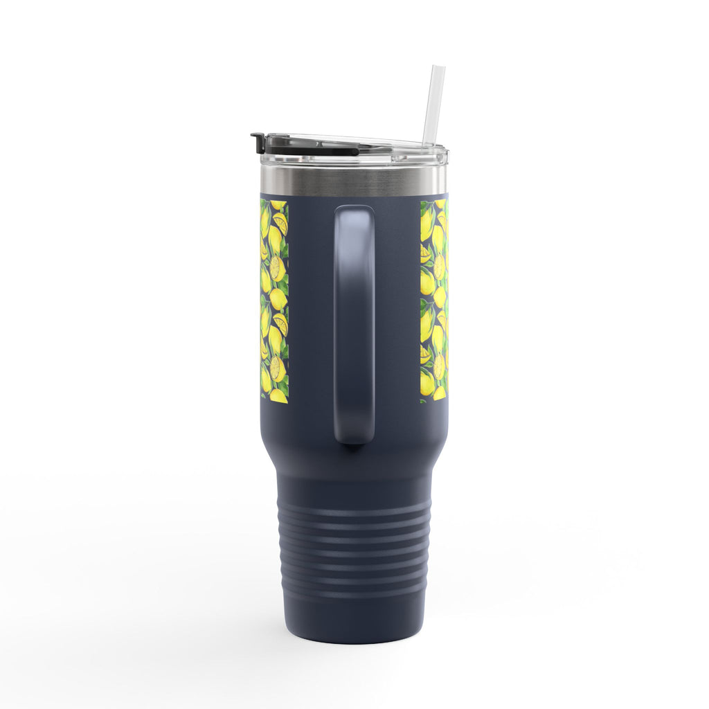 Lemon Blossom Insulated Travel Mug | 40oz | Perfect for Gifts, Eco-Friendly, Summer Vibes, Tea, Coffee, Outdoor Adventures, Beach