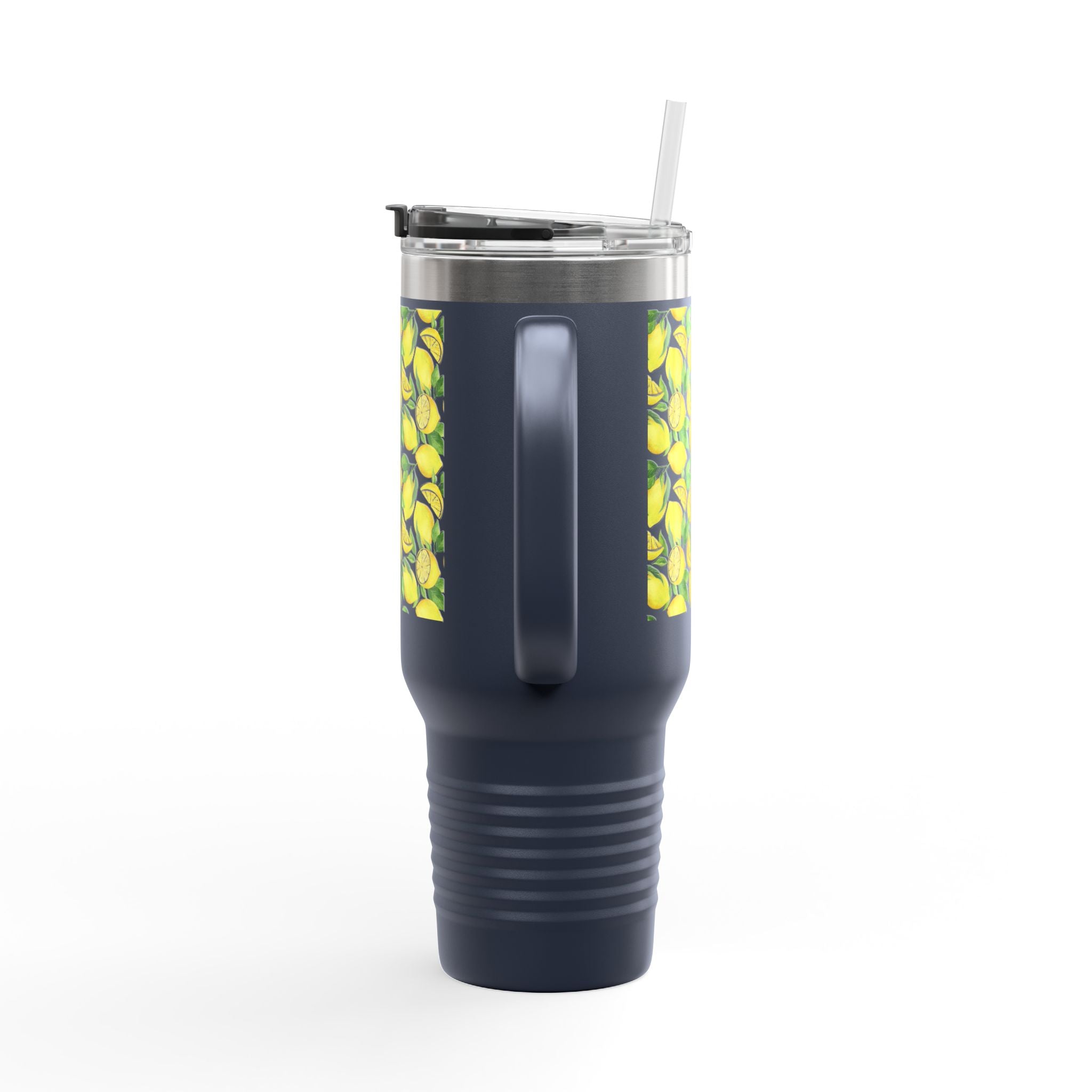Lemon Blossom Insulated Travel Mug | 40oz | Perfect for Gifts, Eco-Friendly, Summer Vibes, Tea, Coffee, Outdoor Adventures, Beach