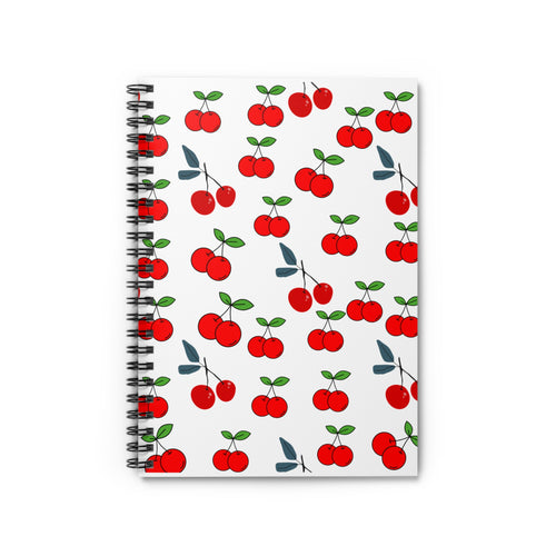 Cherry Blossom Spiral Notebook - Perfect for School, Journaling, or Gifts, Cute Stationery for Students, Teachers, Red Cherry Design, [...]