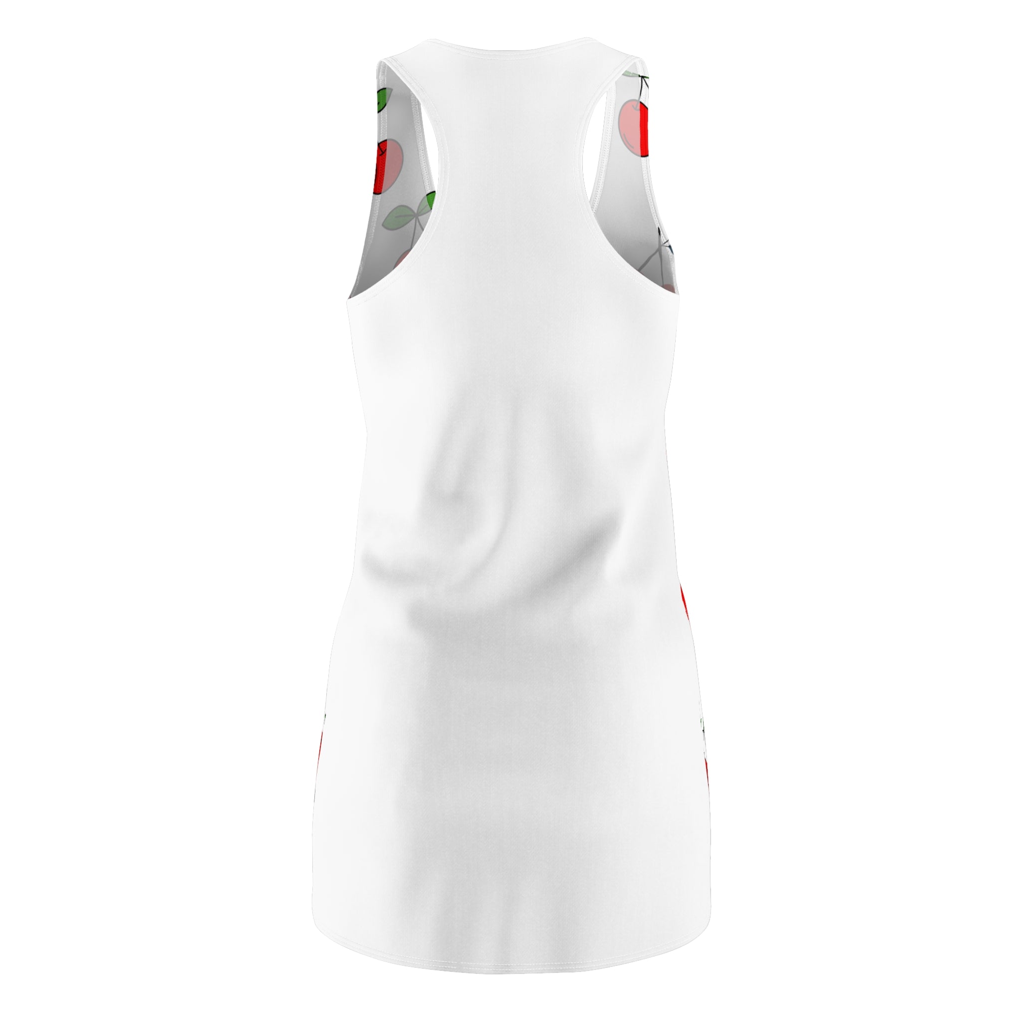 Cherry Blossom Racerback Dress, Summer Dress, Casual Dress, Beachwear, Fruit Pattern Dress, Everyday Wear