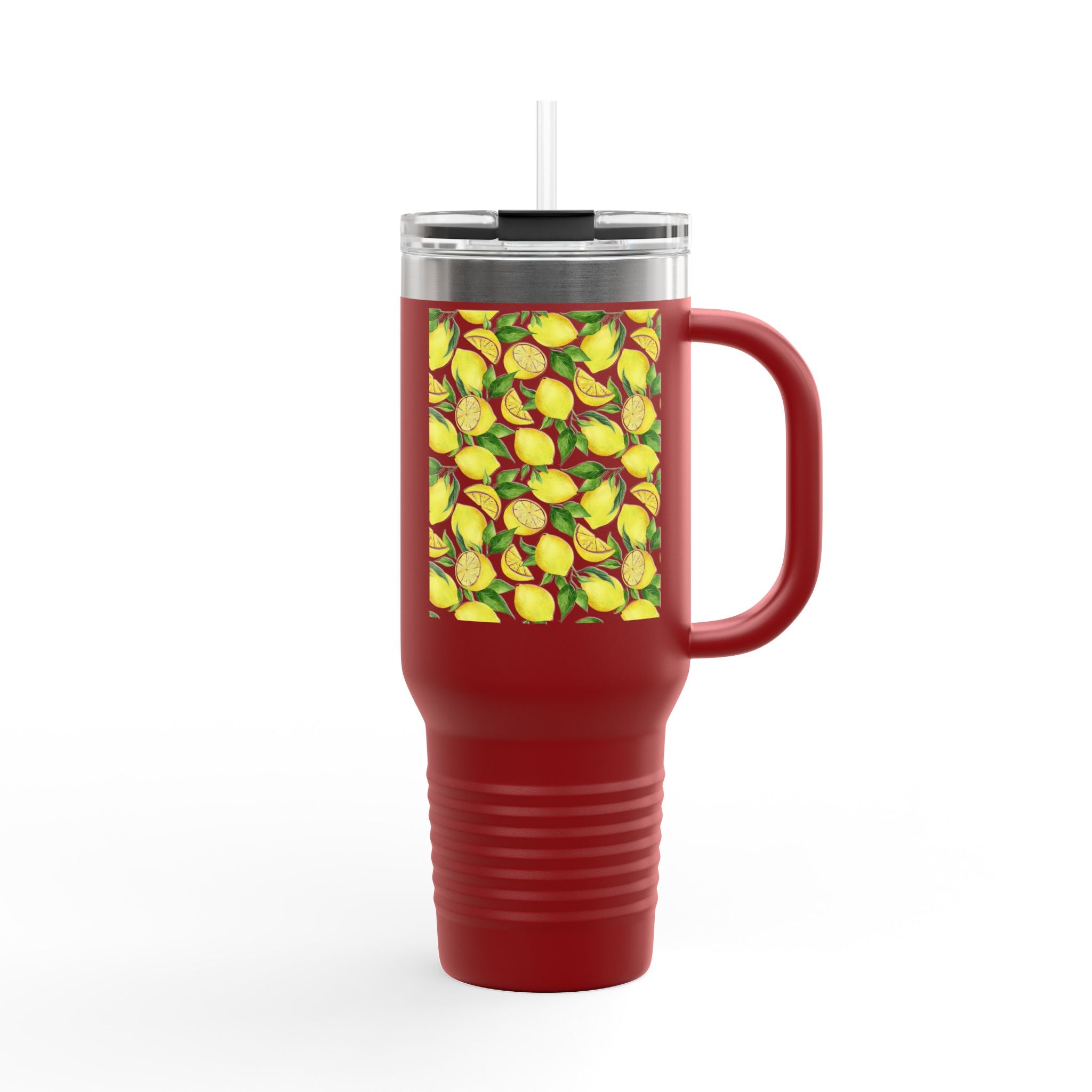 Lemon Blossom Insulated Travel Mug | 40oz | Perfect for Gifts, Eco-Friendly, Summer Vibes, Tea, Coffee, Outdoor Adventures, Beach